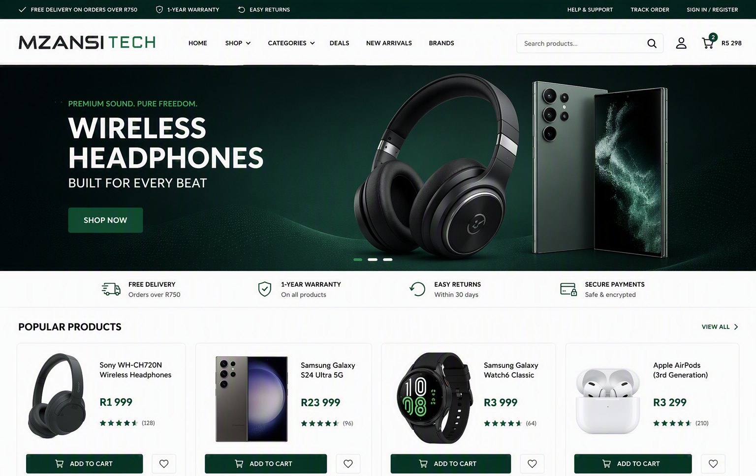Electronics store example